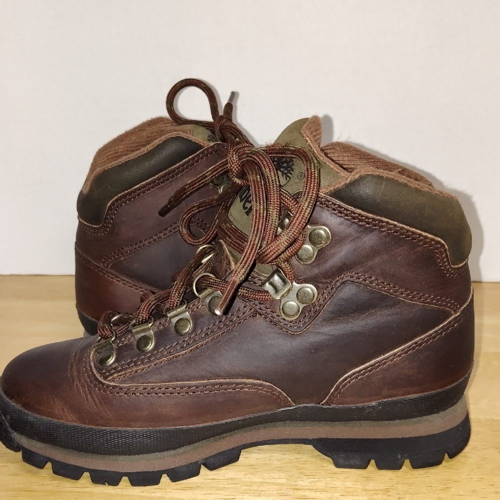 Timberland Euro Hiker boots in brown leather Womens 6.5 - Picture 6 of 13